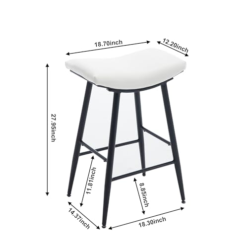 LETTY MASSAGE SERV Bar Stools Set of 2 Counter Height Stools for Dining Room&Kitchen
