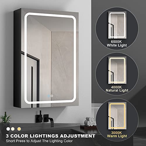 LETTY MASSAGE SERV LED Lighted Medicine Cabinet with Lights for Bathroom