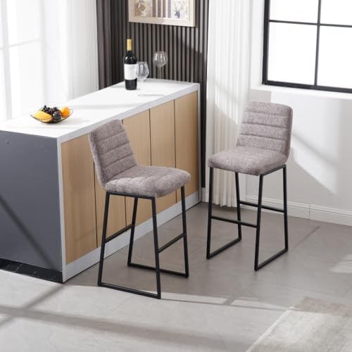 LETTY MASSAGE SERV Bar Stools Set of 2 with Back